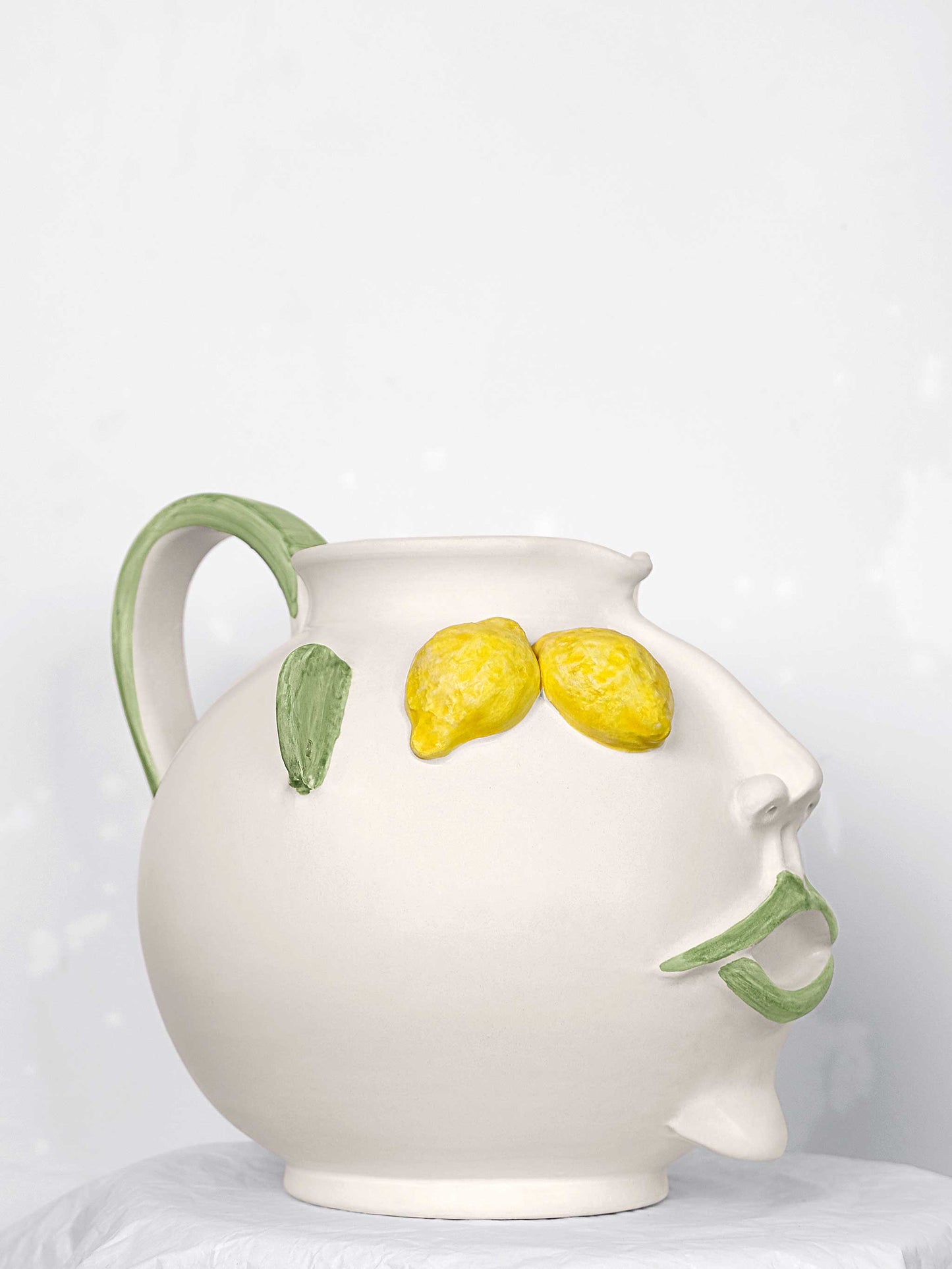 Designer Handmade Sicilian Head Ceramic Jug 26cm