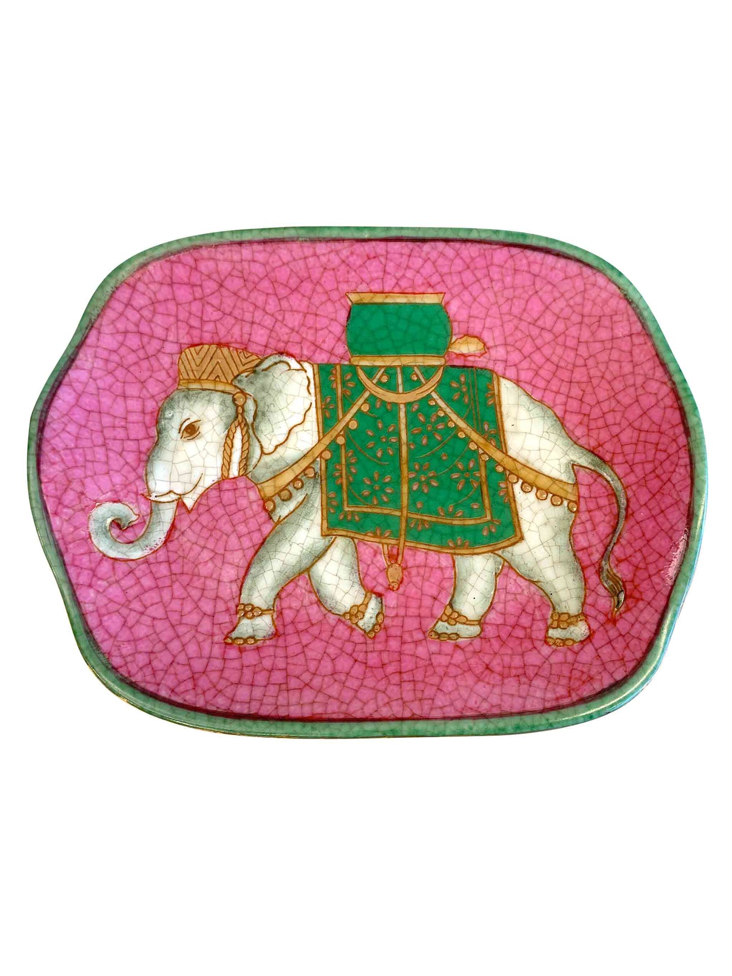 Porcelain Savon Soap/Trinket Dish Elephant Pink by C.A.M