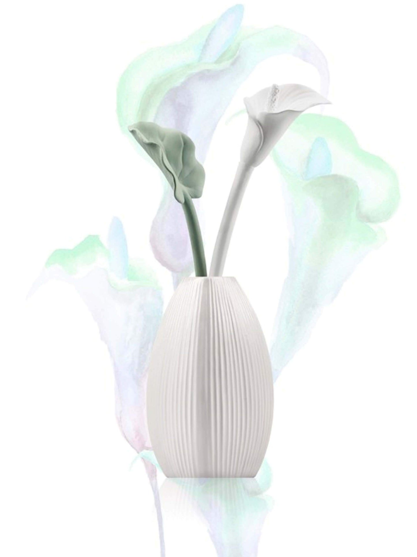 White Porcelain Oil Diffuser Lotus by Chando Reusable 100ml