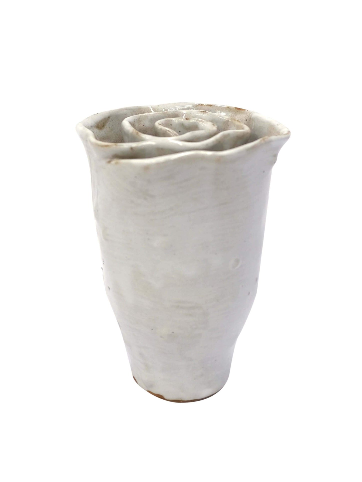 Small Ceramic White Rose Vase by Florabelle Living - Shop Charlies Interiors