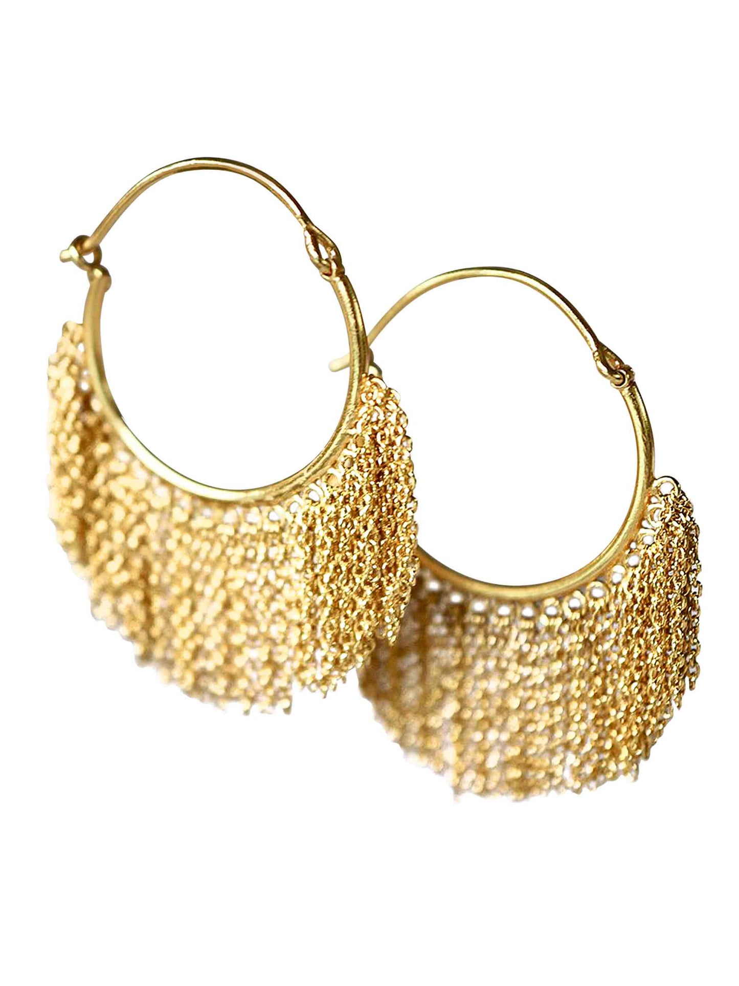 Hoop Chain Earrings Lazy Saturday Gold Plated by Monsieur Blonde
