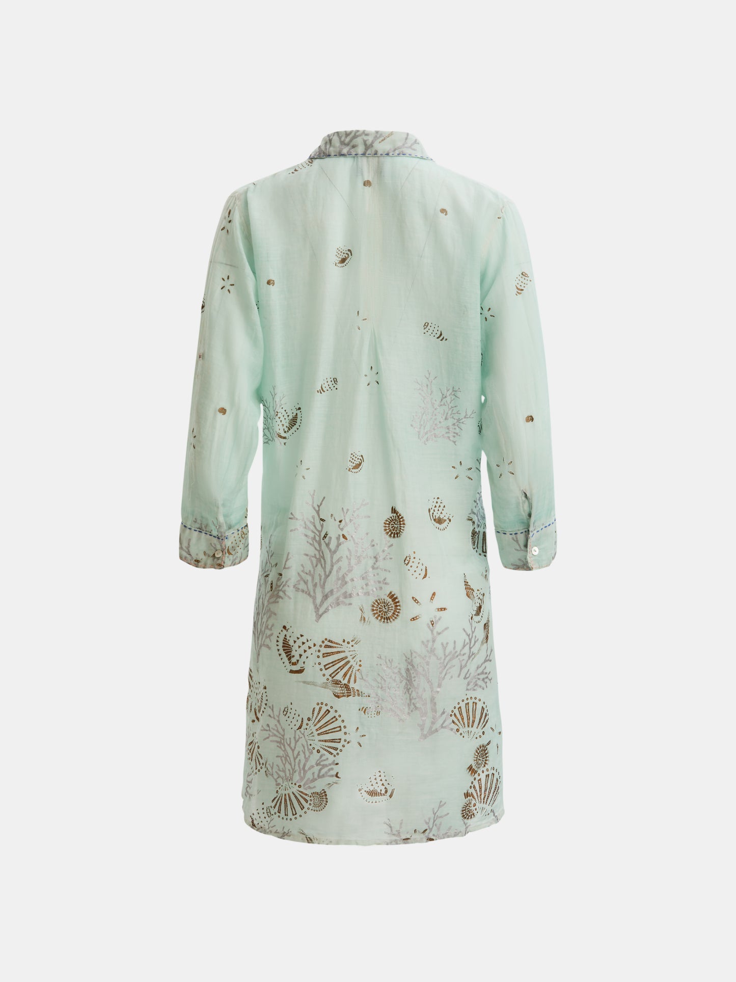 ZA Collective Aquamarine Cotton Shirt Dress