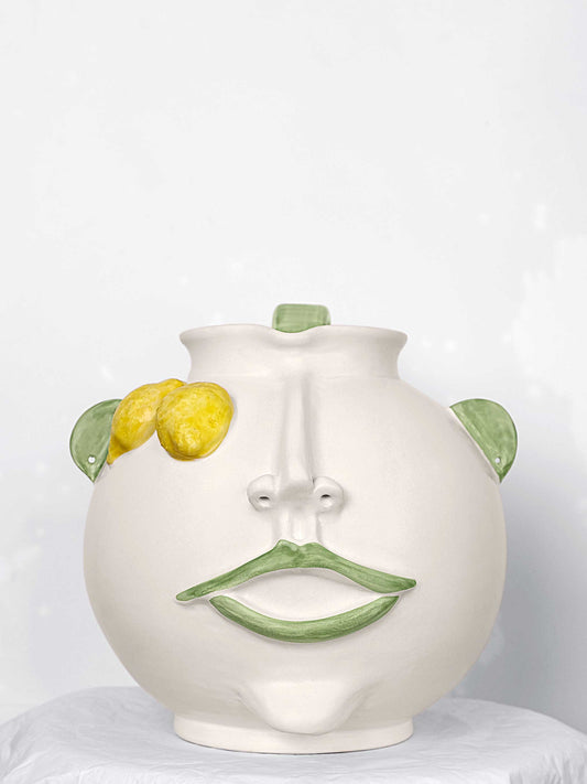 Designer Handmade Sicilian Head Ceramic Jug 26cm