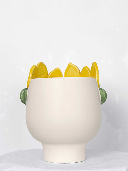 Designer Handmade Sicilian Lemon  Head Vase  Medium