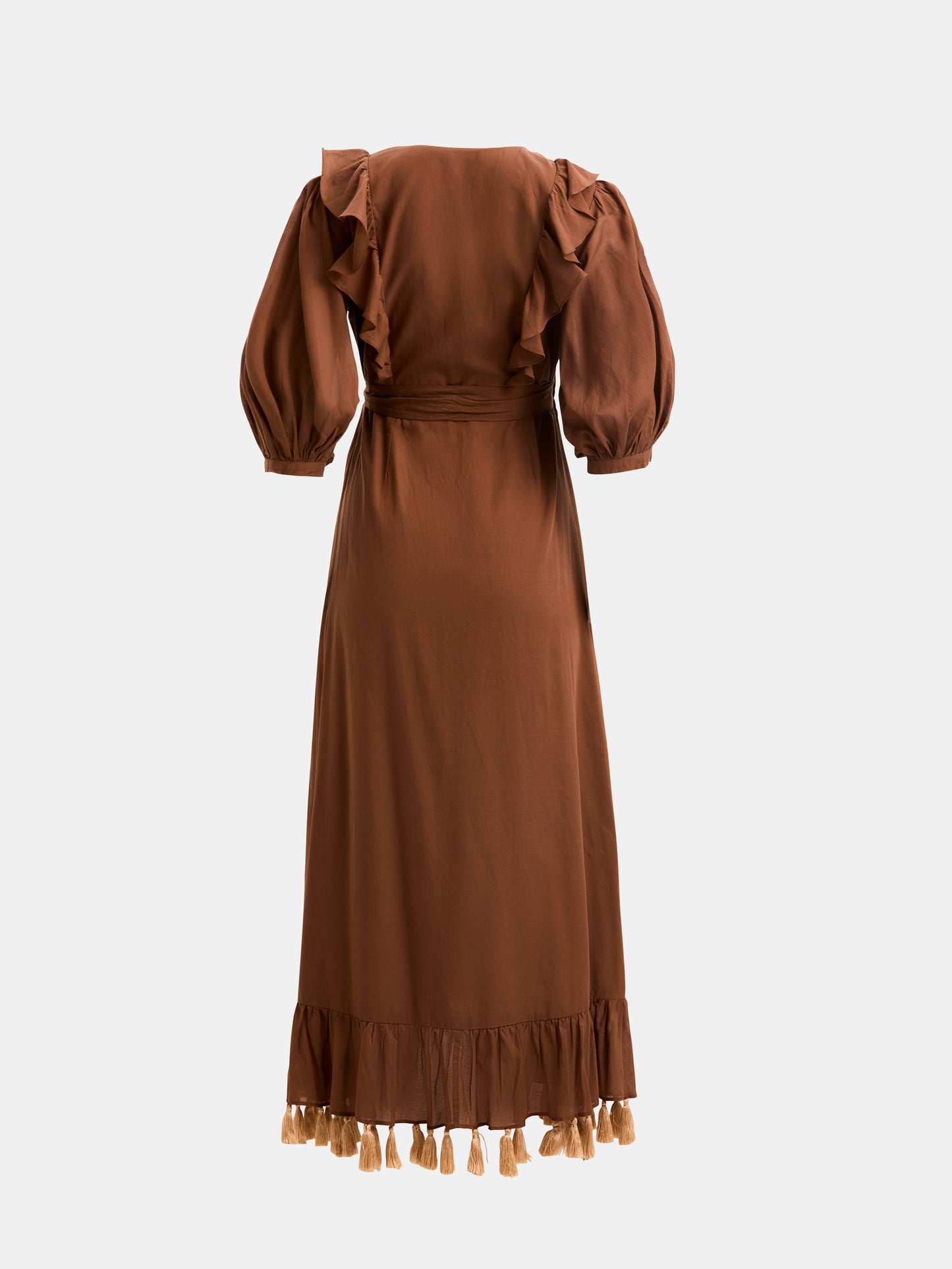 ZA Collective Meg Tan Cotton Wrap Dress