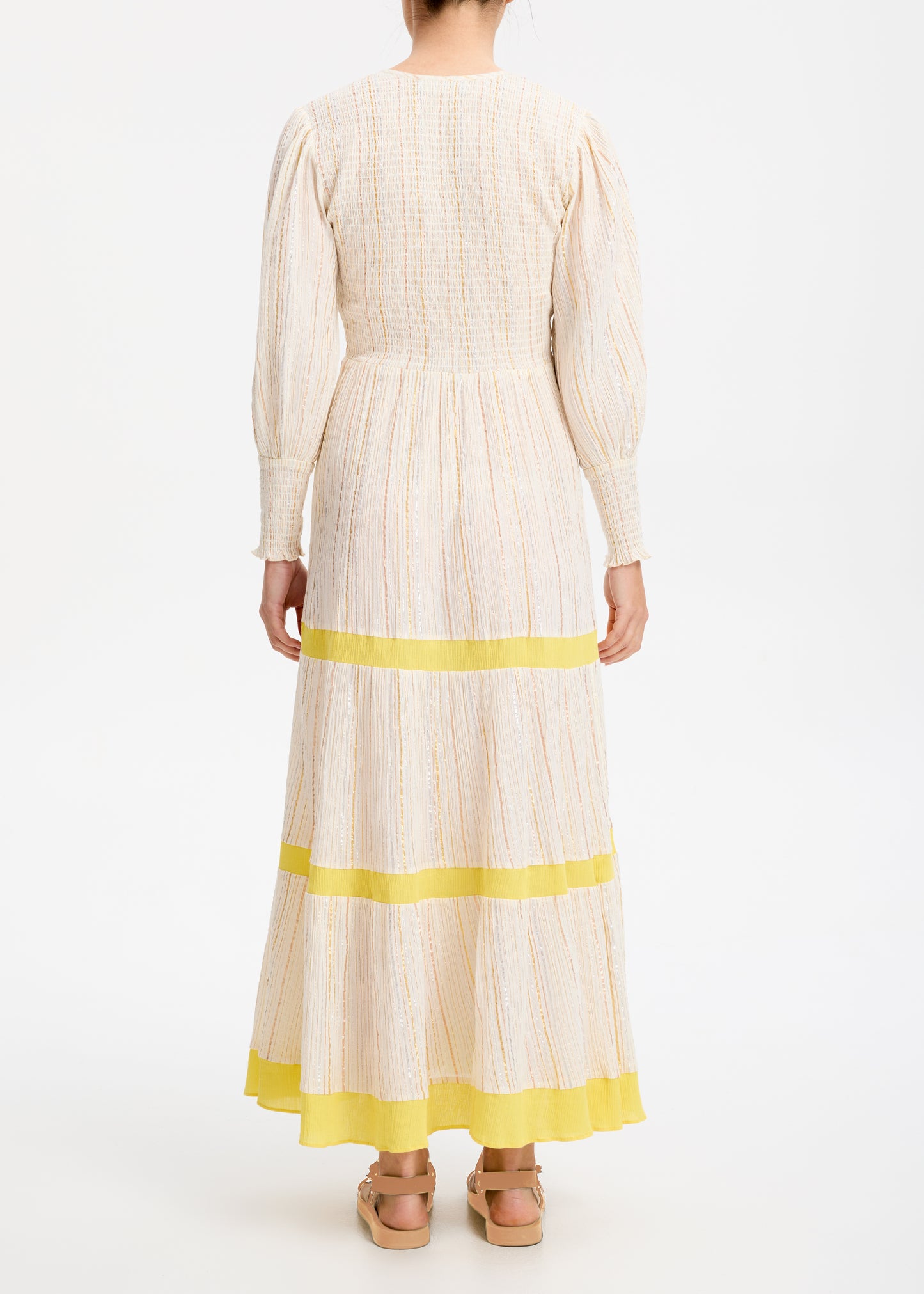 ZA Collective Positano Yellow Midi Dress