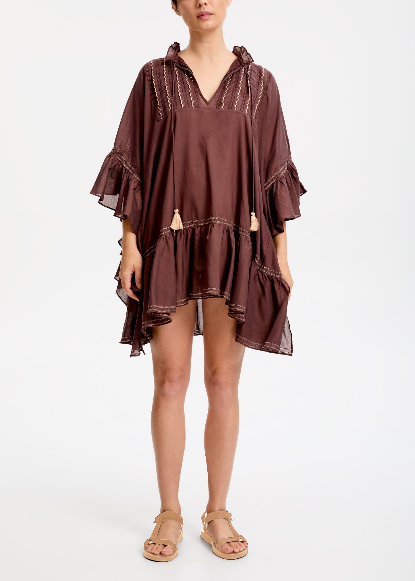 ZA Collective Zahra Chocolate Cotton Tunic