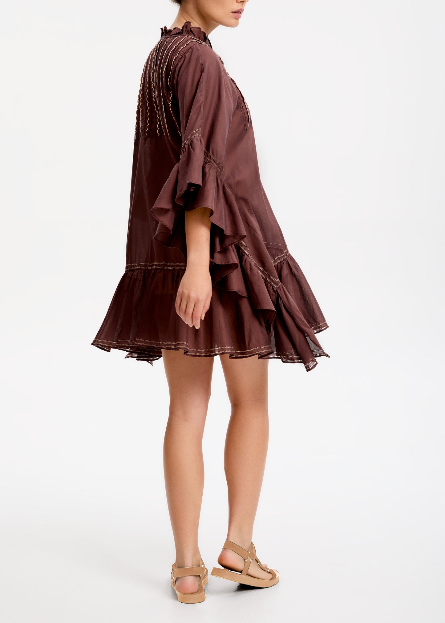 ZA Collective Zahra Chocolate Cotton Tunic