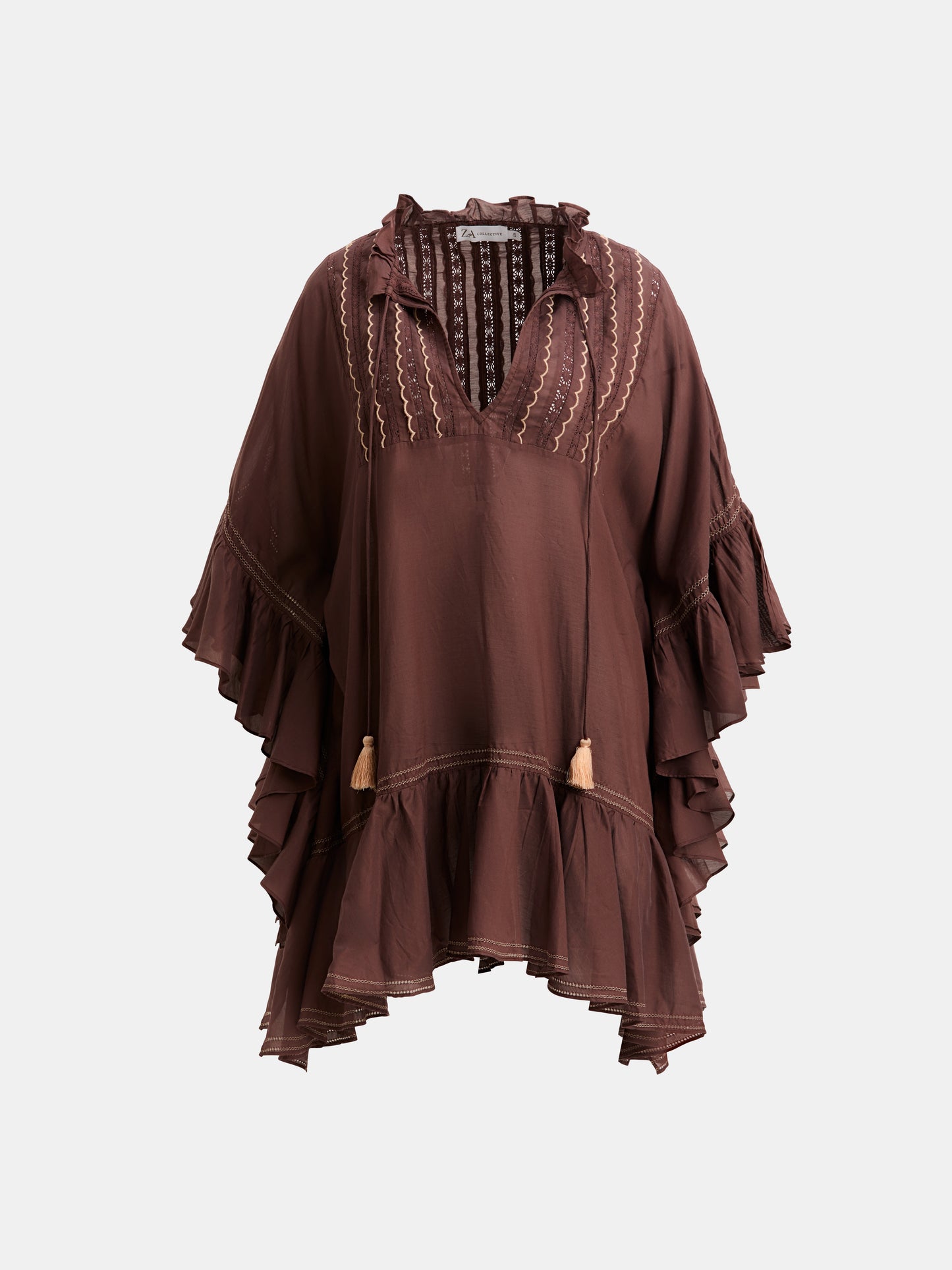 ZA Collective Zahra Chocolate Cotton Tunic