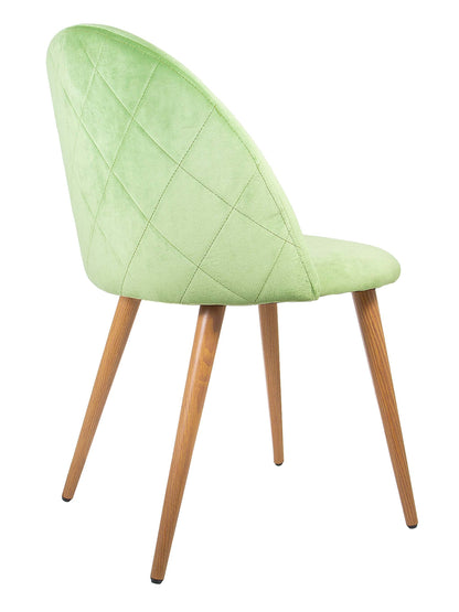 Soft Diamond Velvet Green Chair - Shop Charlies Interiors