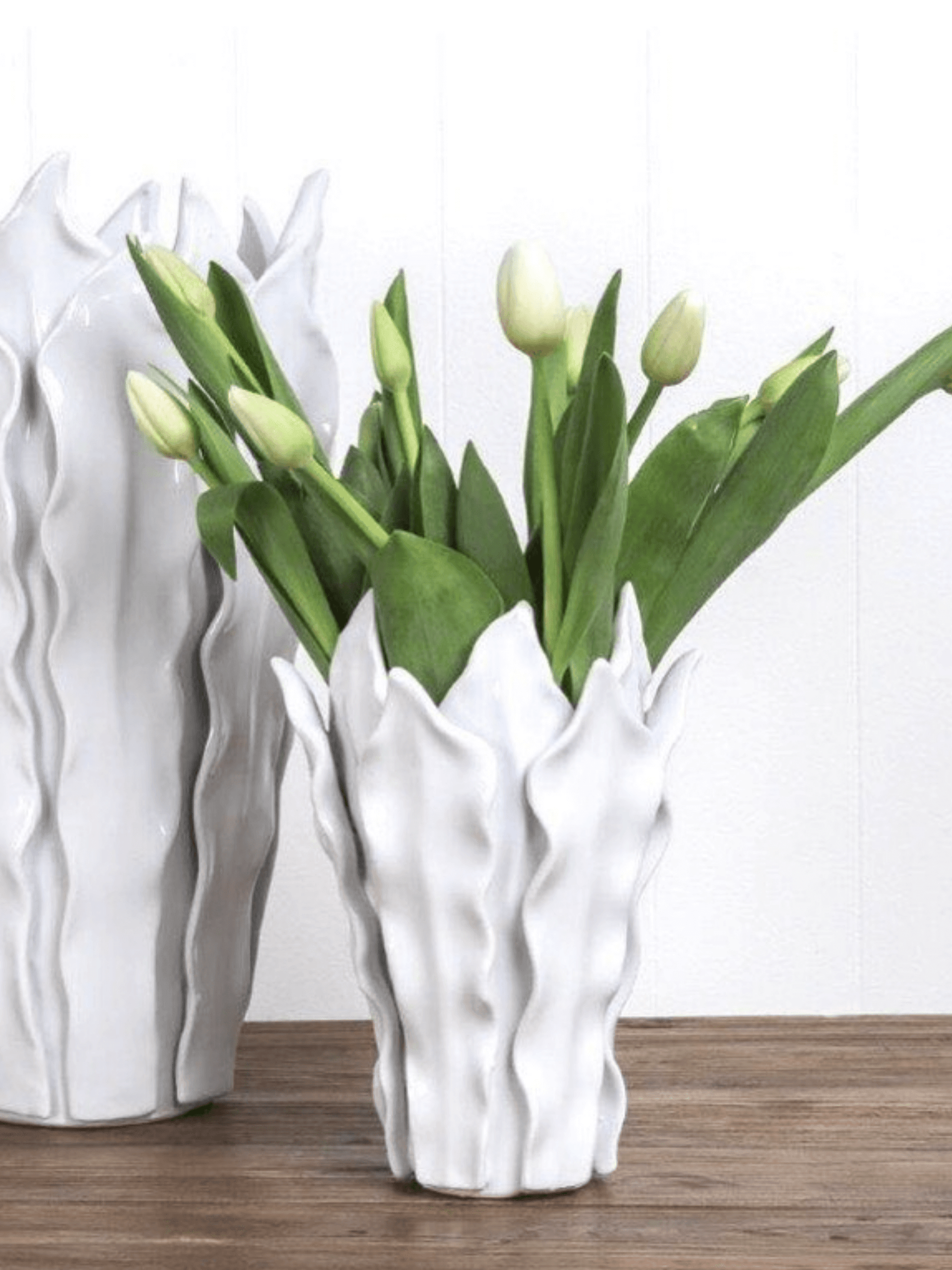Mode Leaf Vase Small Textured Ceramic - Shop Charlies Interiors