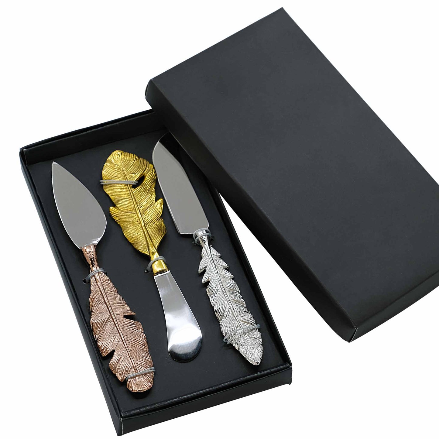 Feather Cheese Set - 3 Piece with gift box