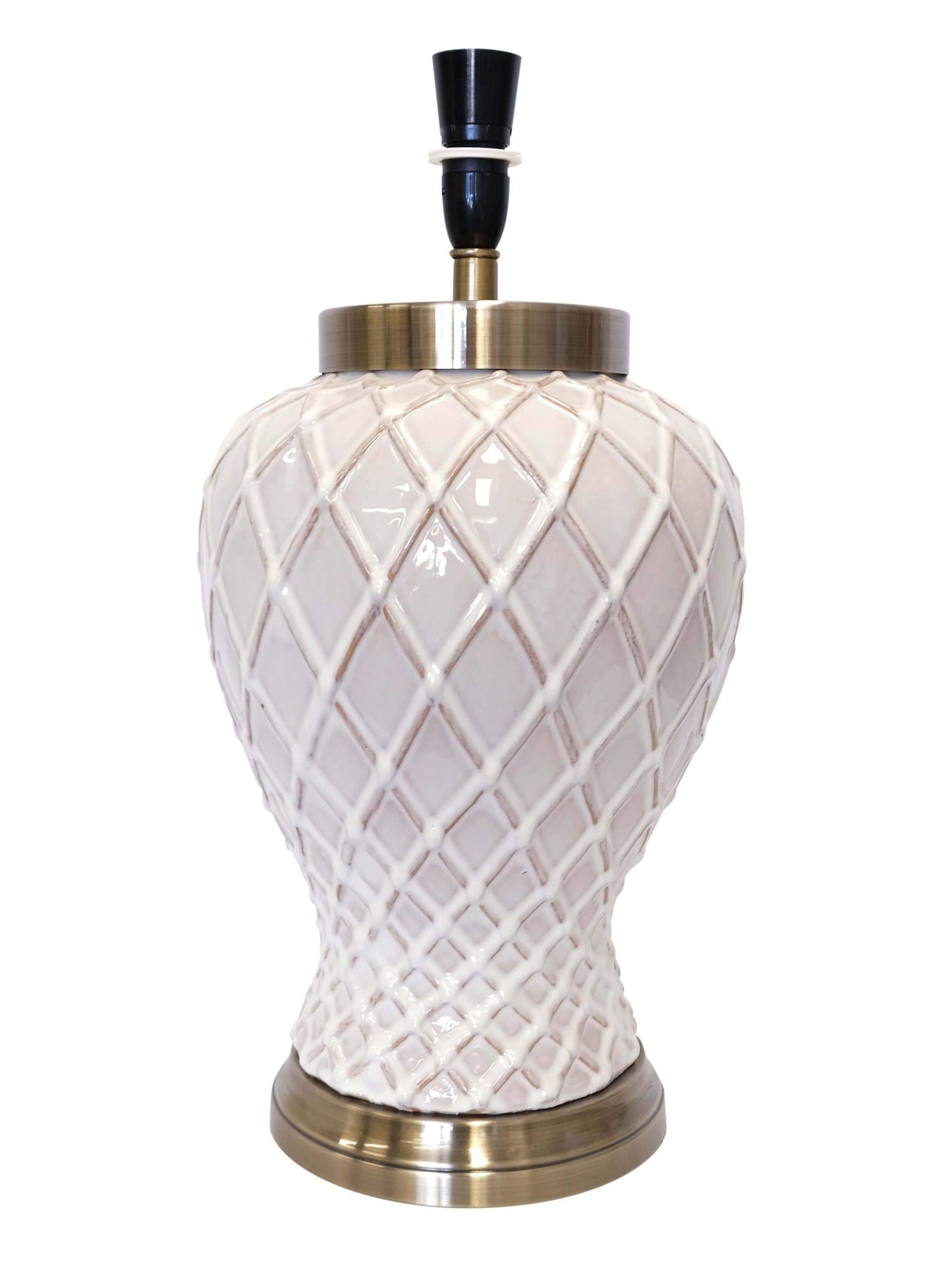 Glazed Ceramic Trellis Berkley Lamp Base - Shop Charlies Interiors
