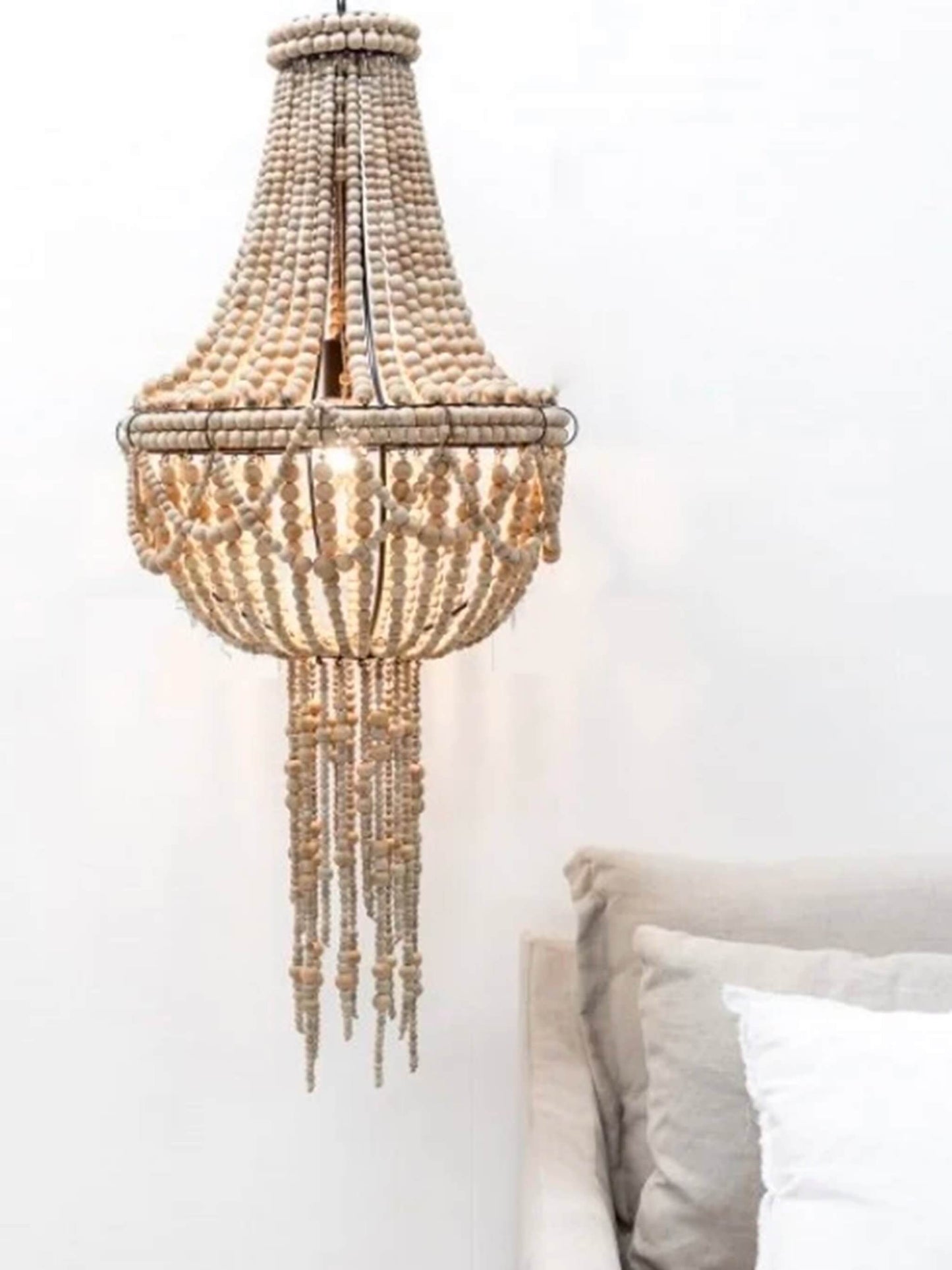 Beaded Wooden Tassel Luxury Chandelier - Shop Charlies Interiors