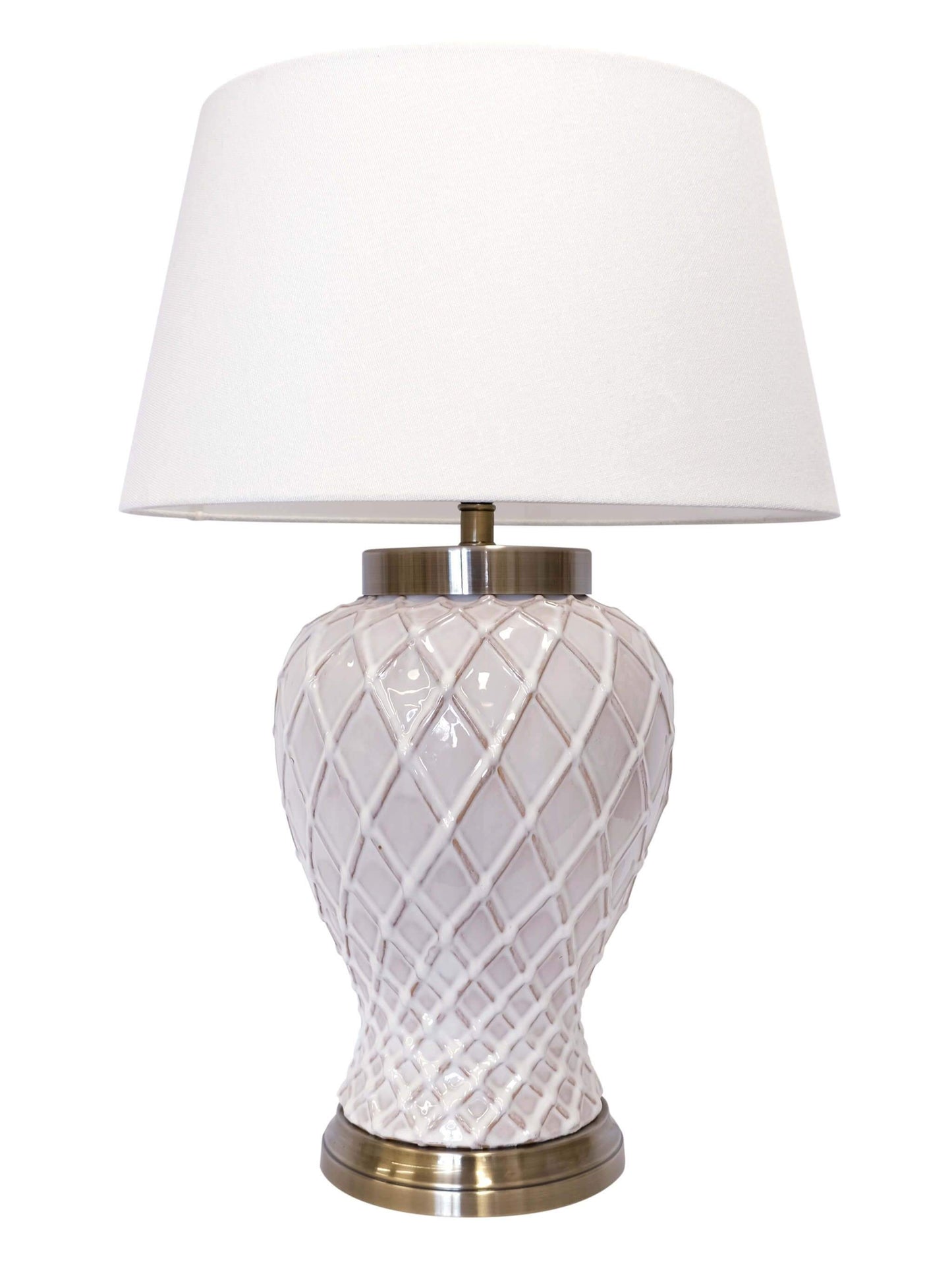 Glazed Ceramic Trellis Berkley Lamp Base- Shop Charlies Interiors
