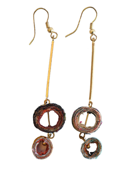 Leo Handmade Hook Drop Circle Earrings- Shop Charlies Interiors