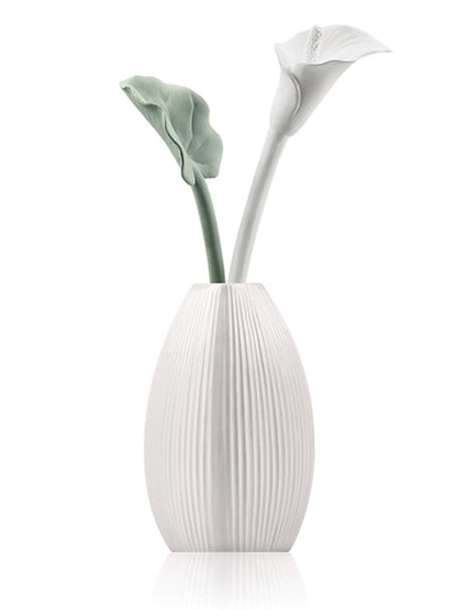 White Porcelain Oil Diffuser Lotus by Chando Reusable 100ml