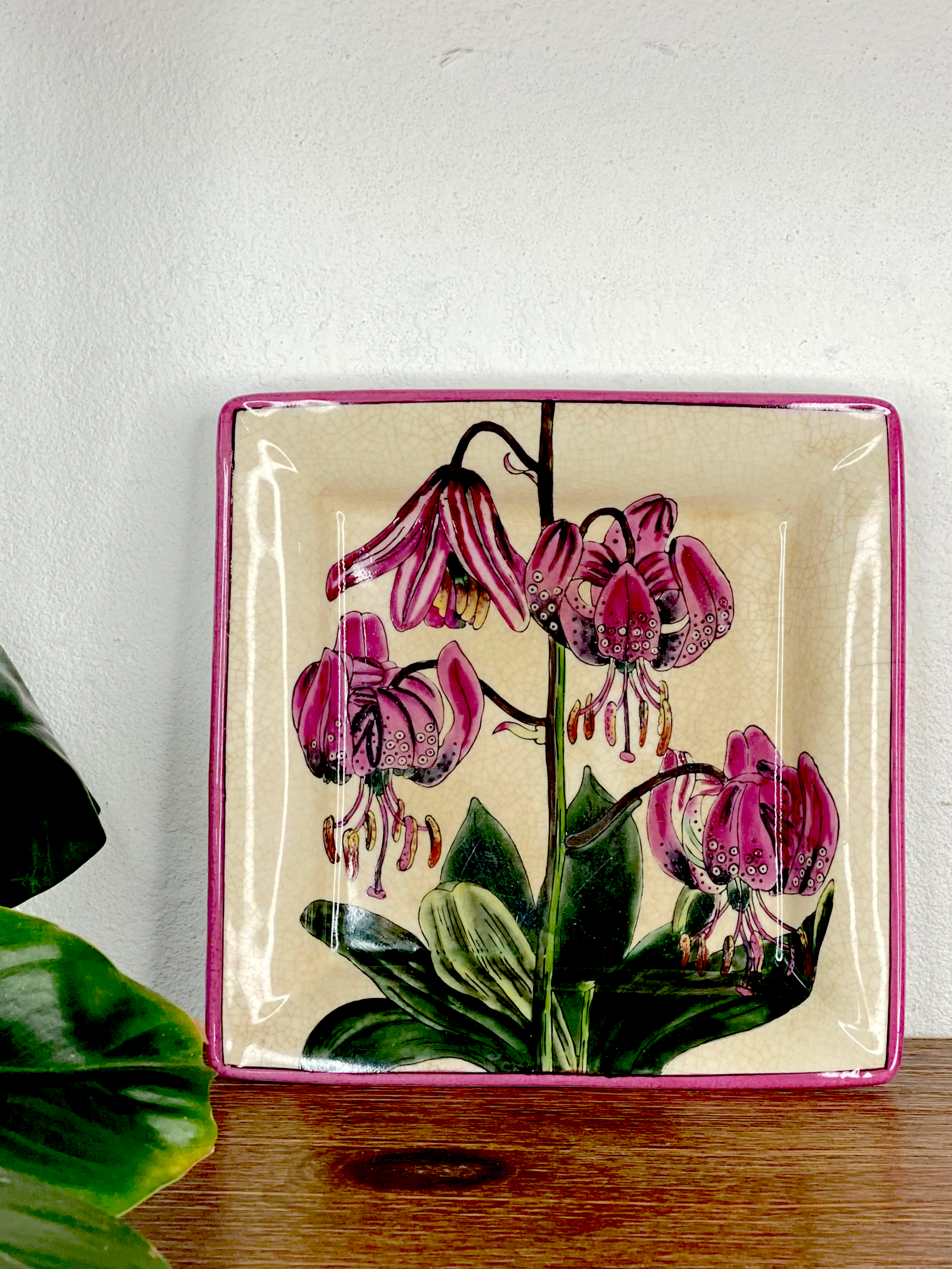 Porcelain Decorative Artwork Wall Plate Lily by C.A.M. - Shop Charlies Interiors
