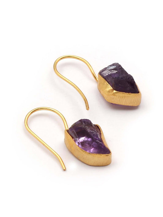 Mini Gold Hook Ek Stone Earrings - Shop Charlies Interiors