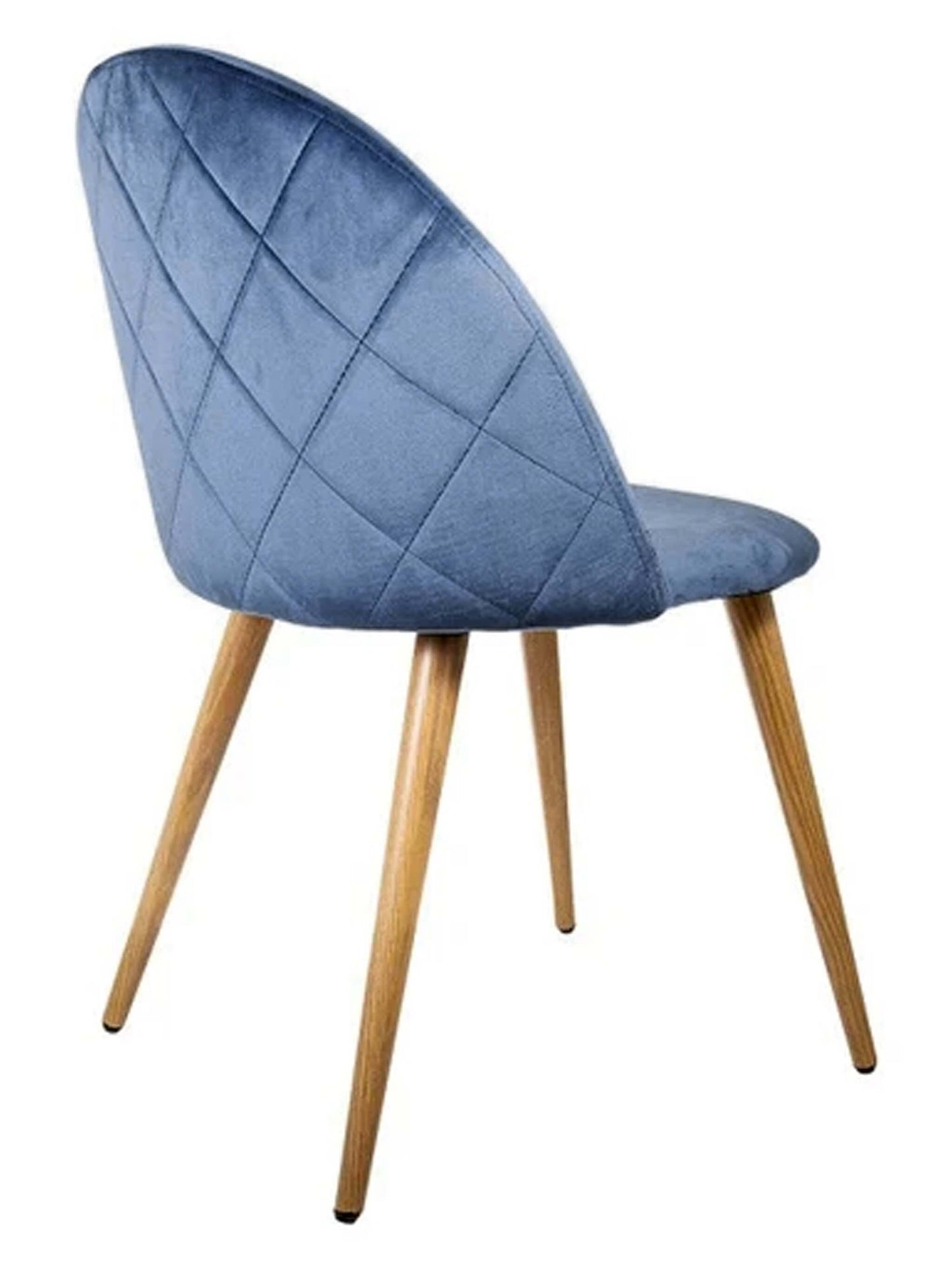 Blue Luxe Diamond Velvet Chair - Shop Charlies Interiors