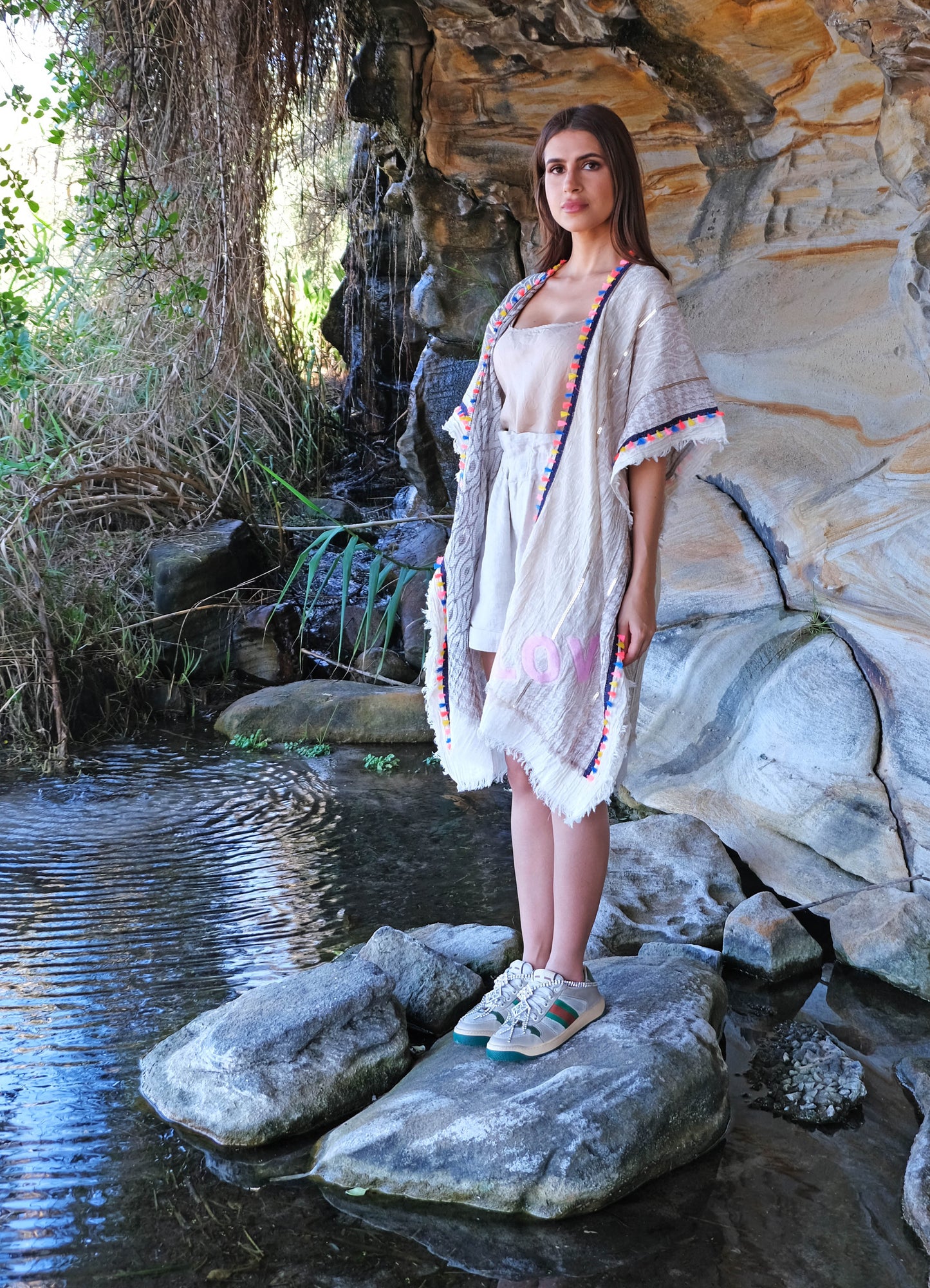 ZA Collective Latte Cotton Kimono