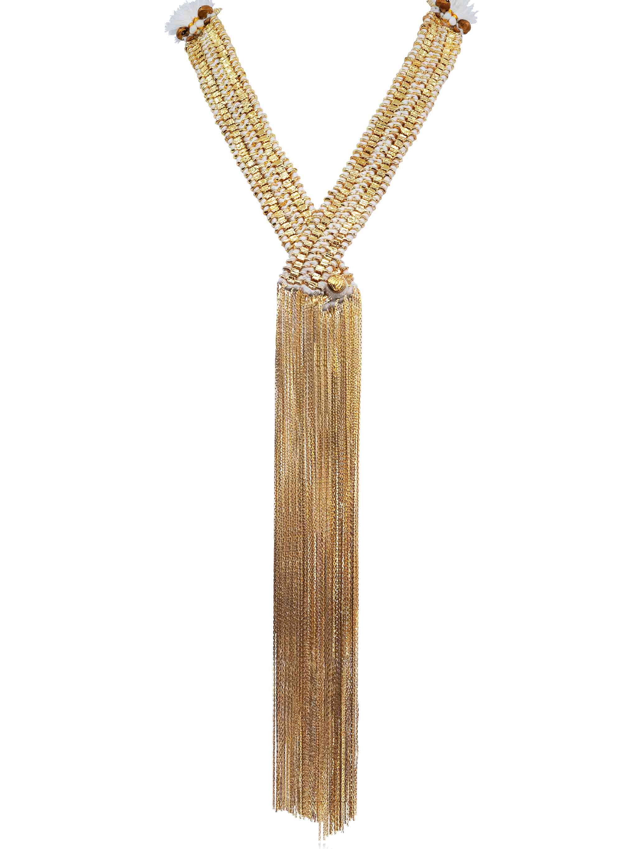 Timeless tassels deals white necklace