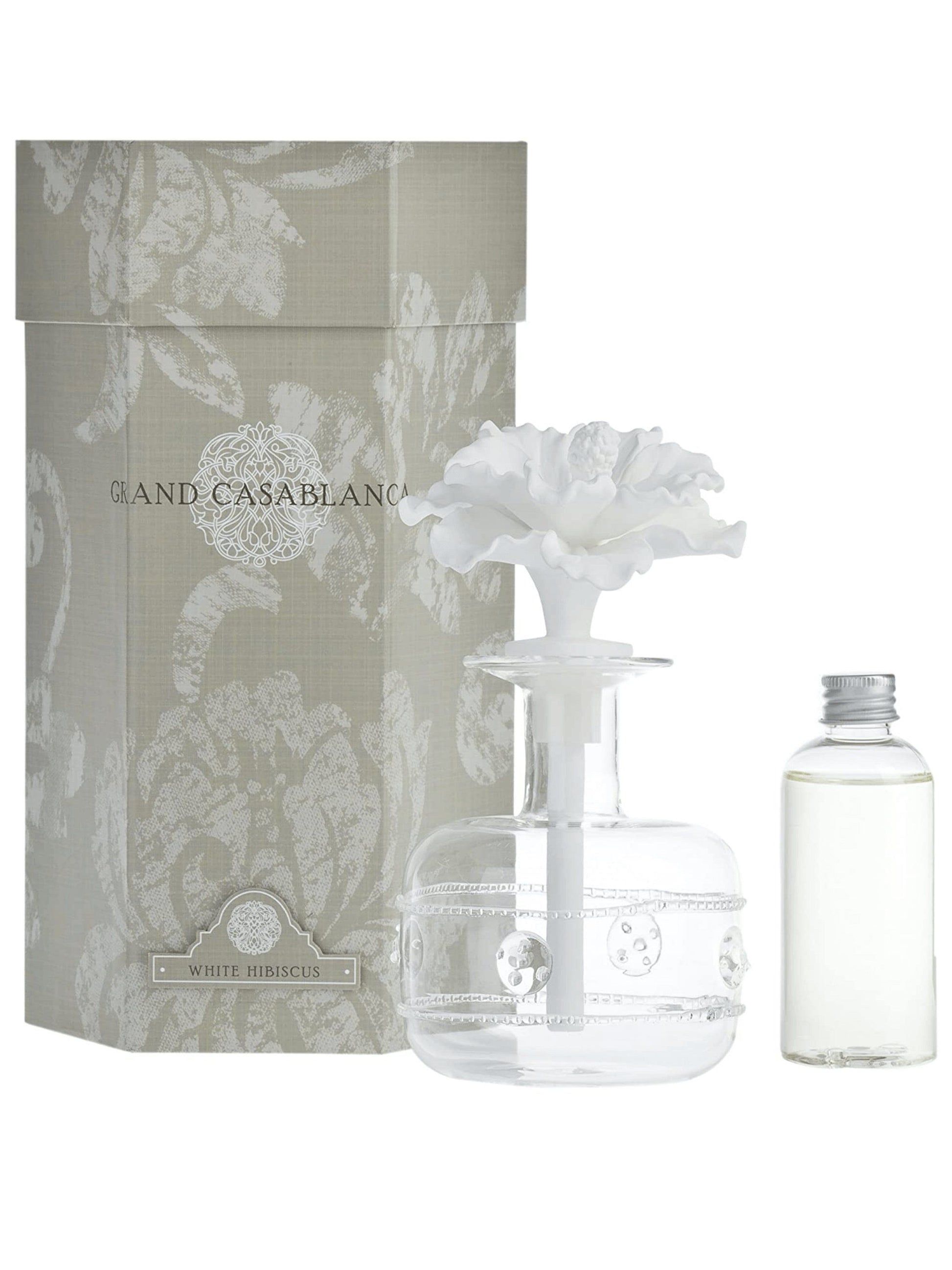 Large Grand Casablanca Porcelain Diffuser White Hibiscus 200ml
