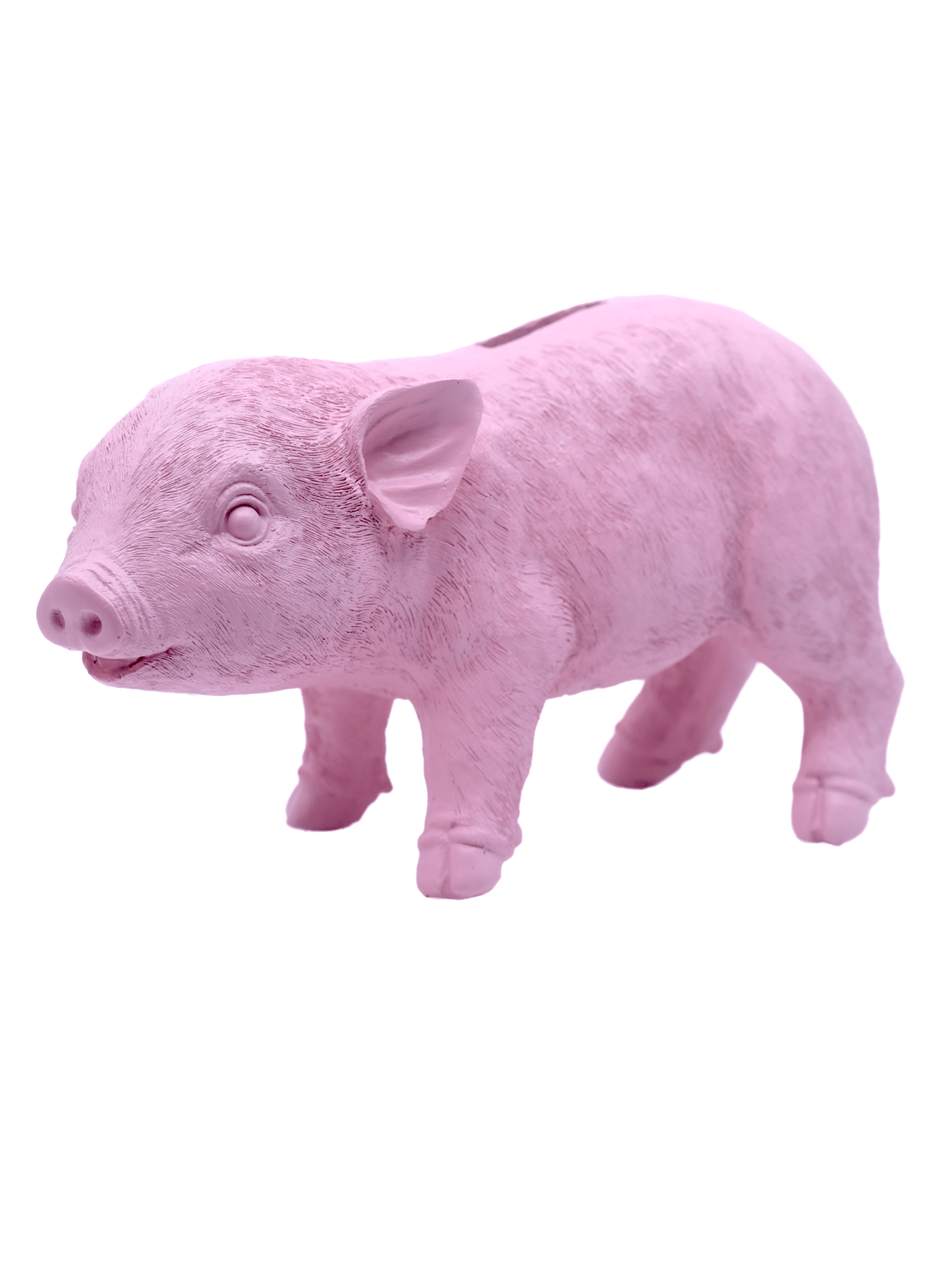 Pink Piggy Money Bank Resin