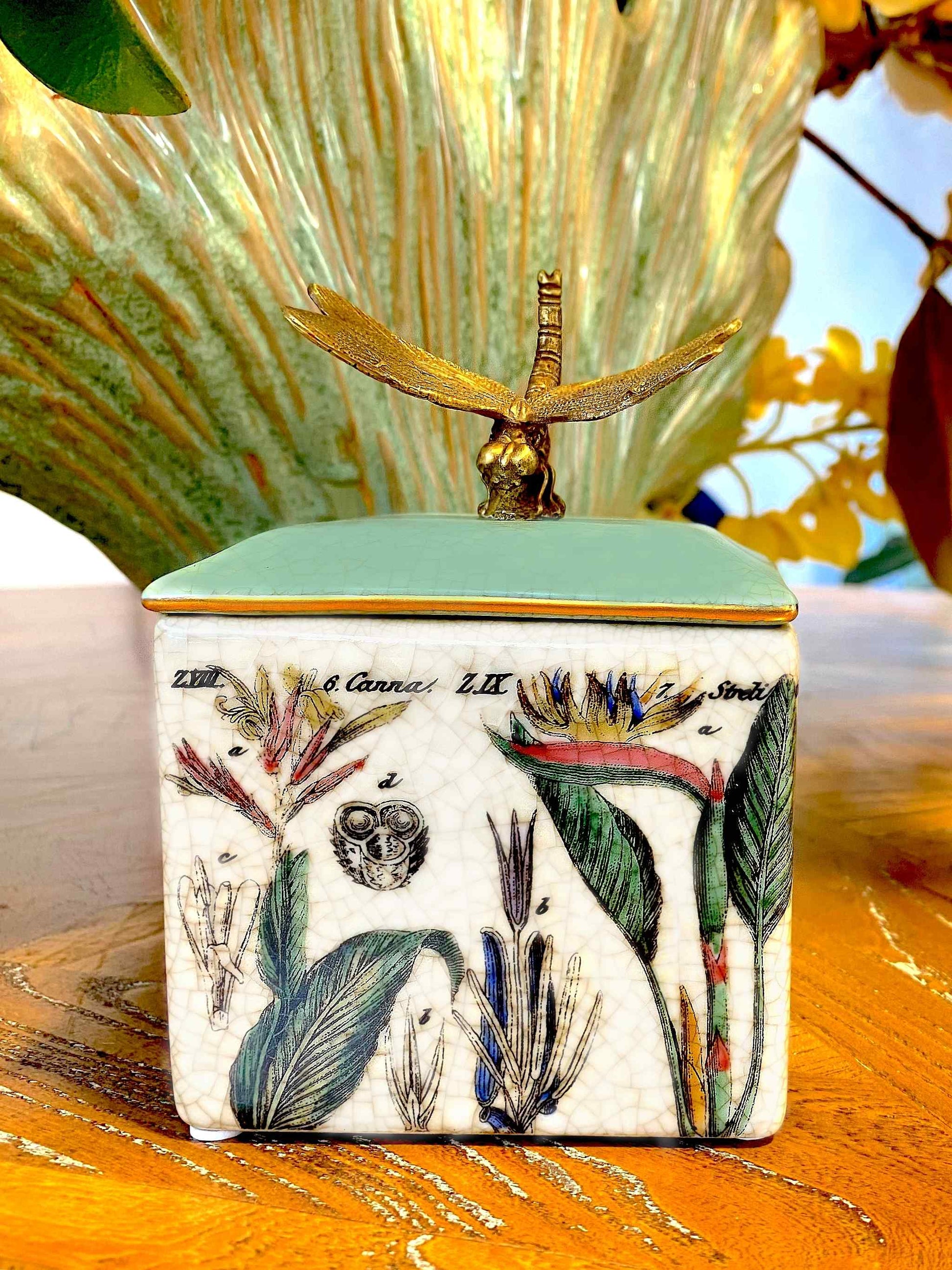 Porcelain Trinket Box Jungla Botanical by C.A.M - Shop Charlies Interiors