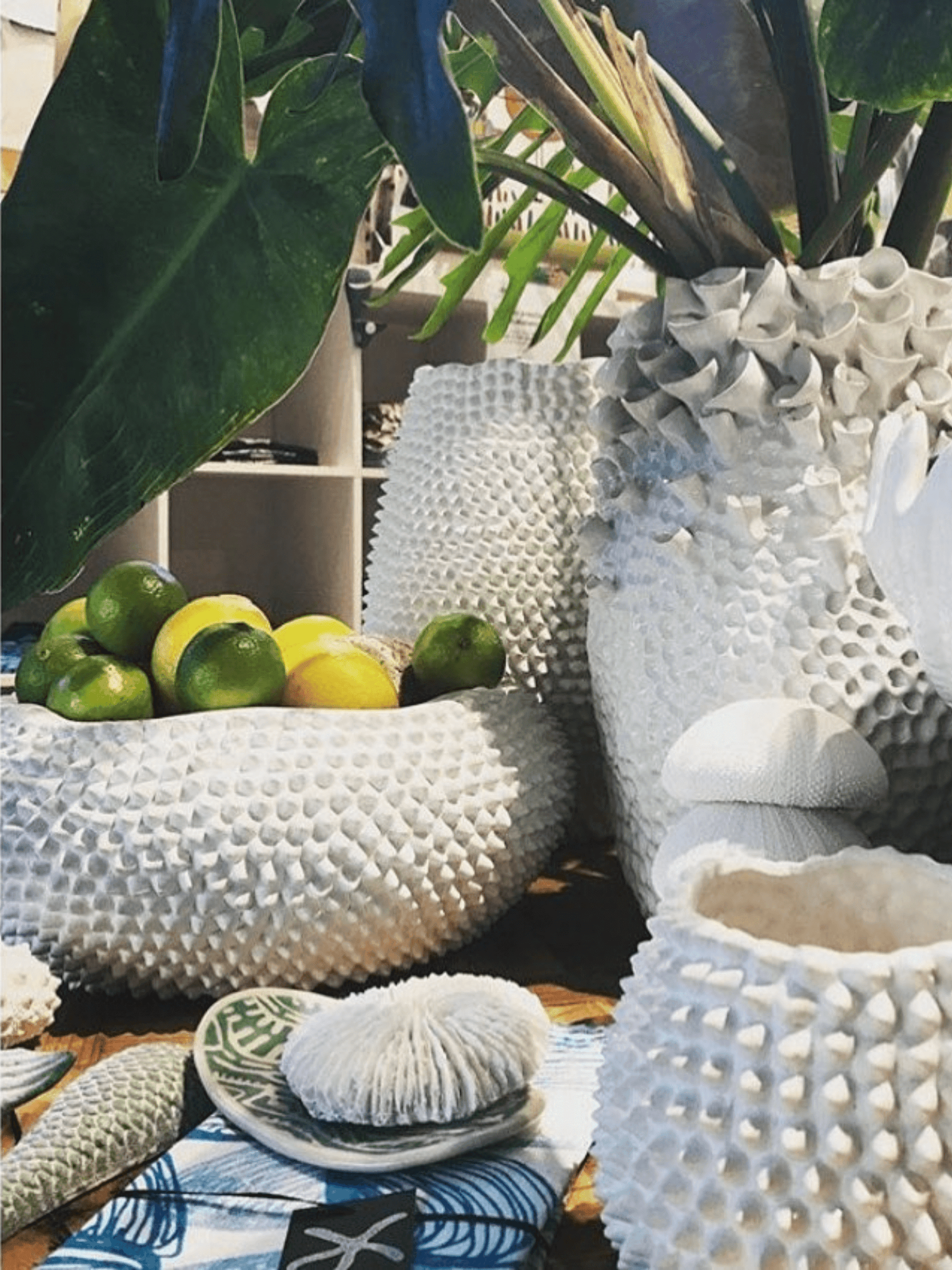White Glazed Ceramic Vase Mode 33x13 cm
