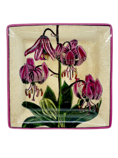 Porcelain Decorative Floral Wall Plate Lily by C.A.M. - Shop Charlies Interiors
