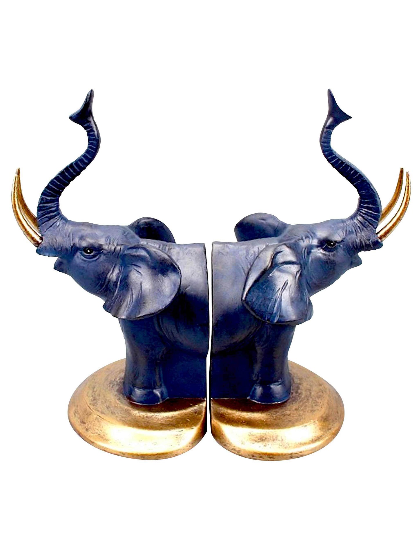 Elephant Blue Bookends Indigo Royale Navy by C.A.M 28cm