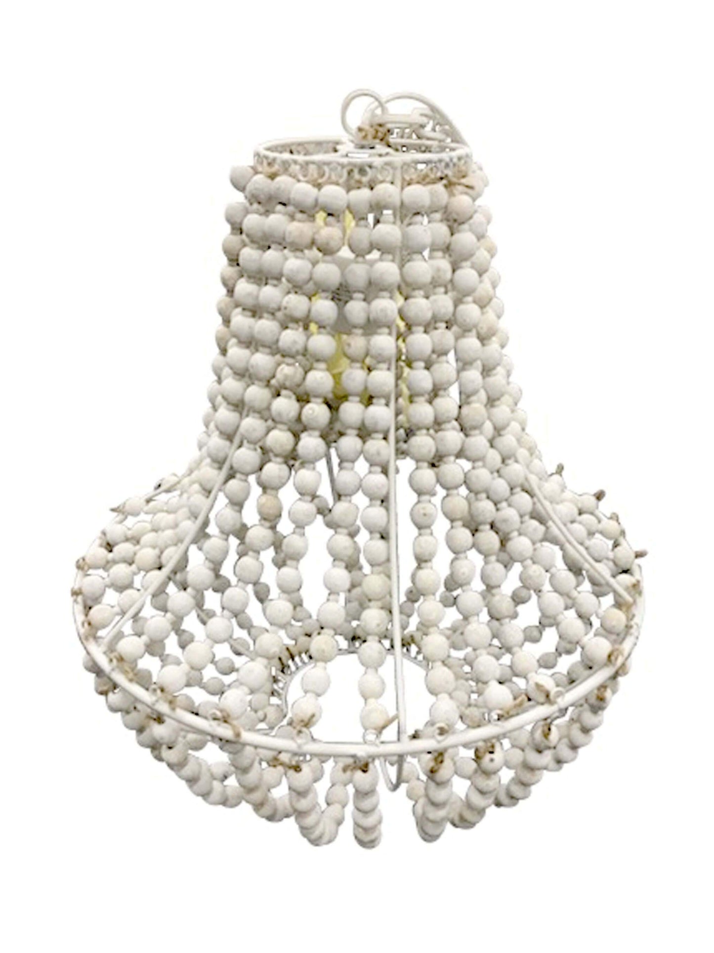 White Ball Beaded Chandelier - Shop Charlies Interiors