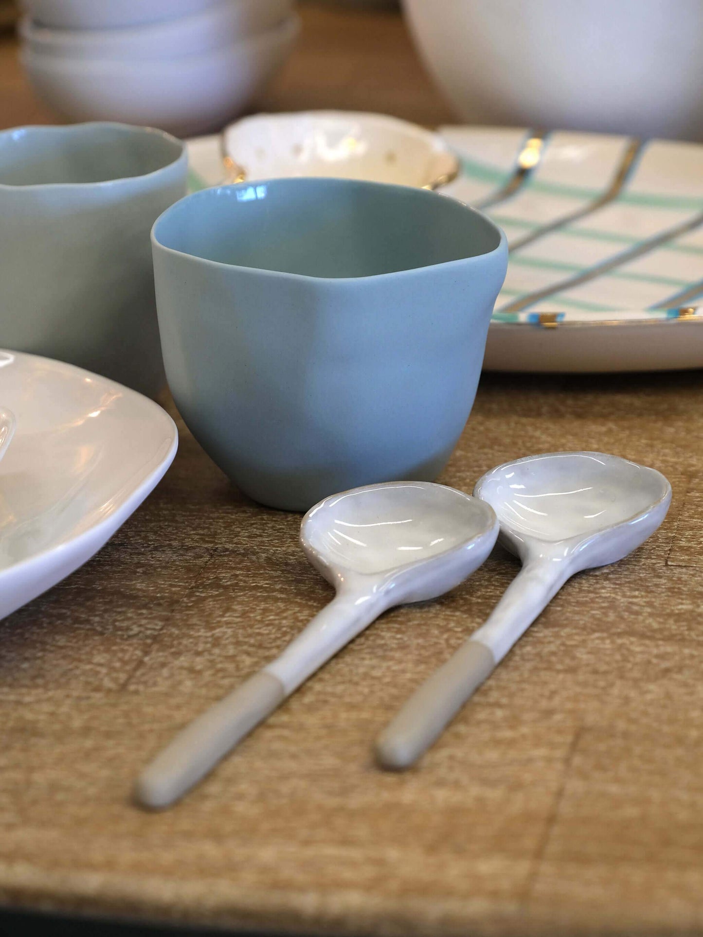 Indigo Glazed Spoons by Mediterranean Markets