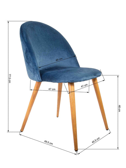 Luxury Blue Diamond Velvet Chair - Shop Charlies Interiors