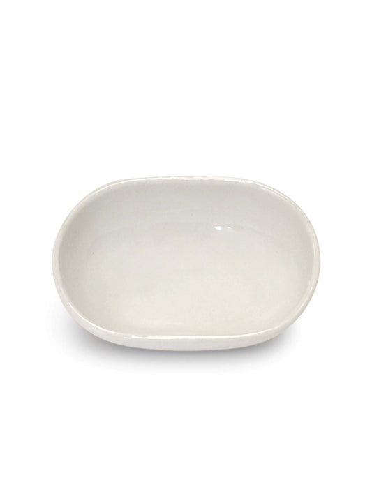 Flax Mini Glazed Bowl in White- Shop Charlies Interiors