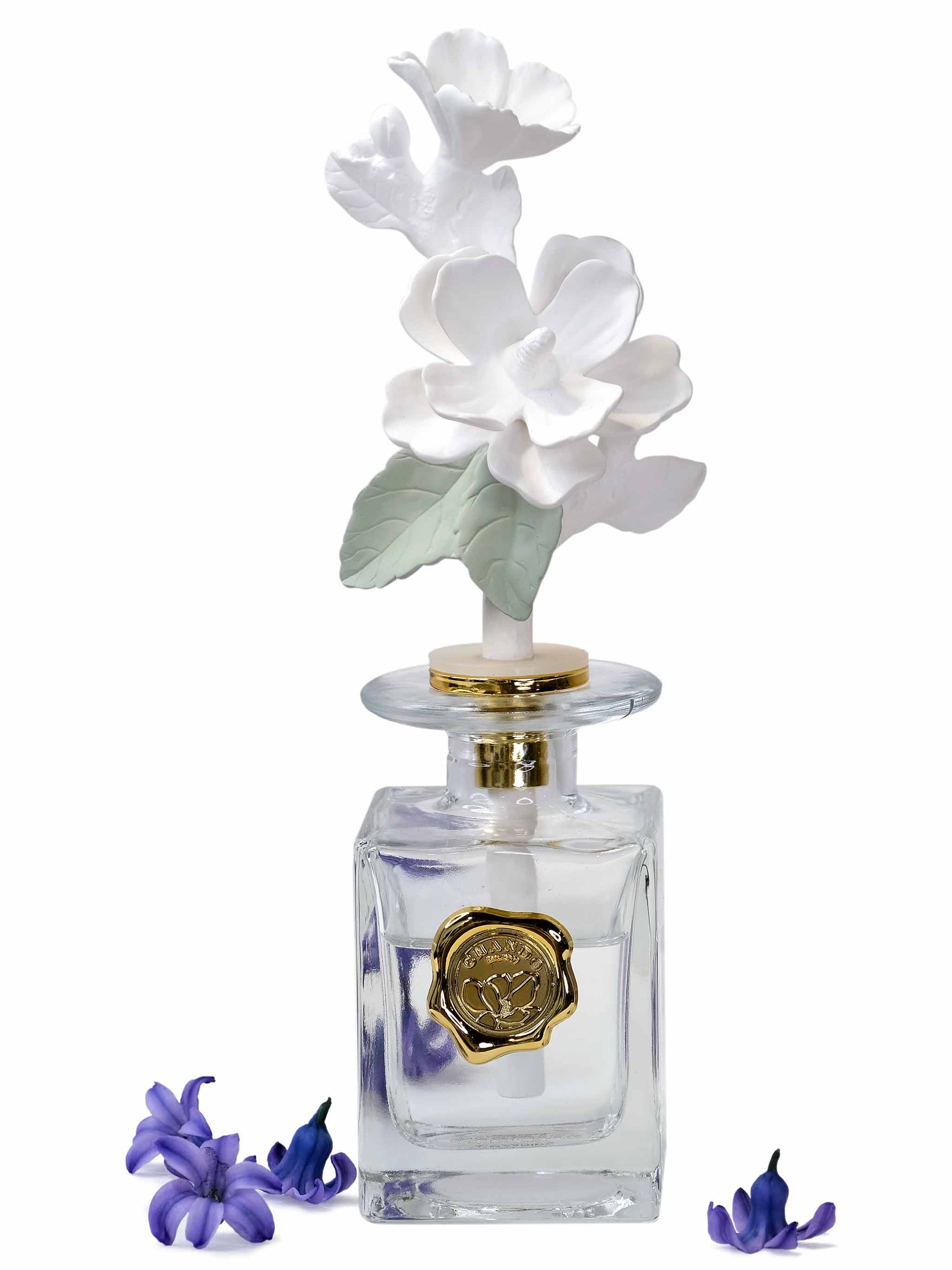 Porcelain Oil Diffuser Hibiscus & Bluebell Reusable by Chando 100ml