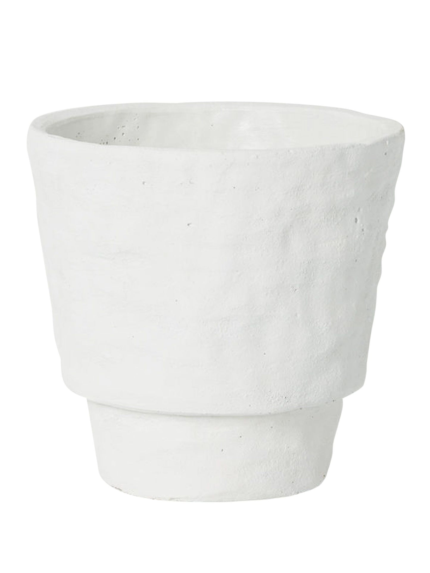 Madil White Pot Textured Planter– Large