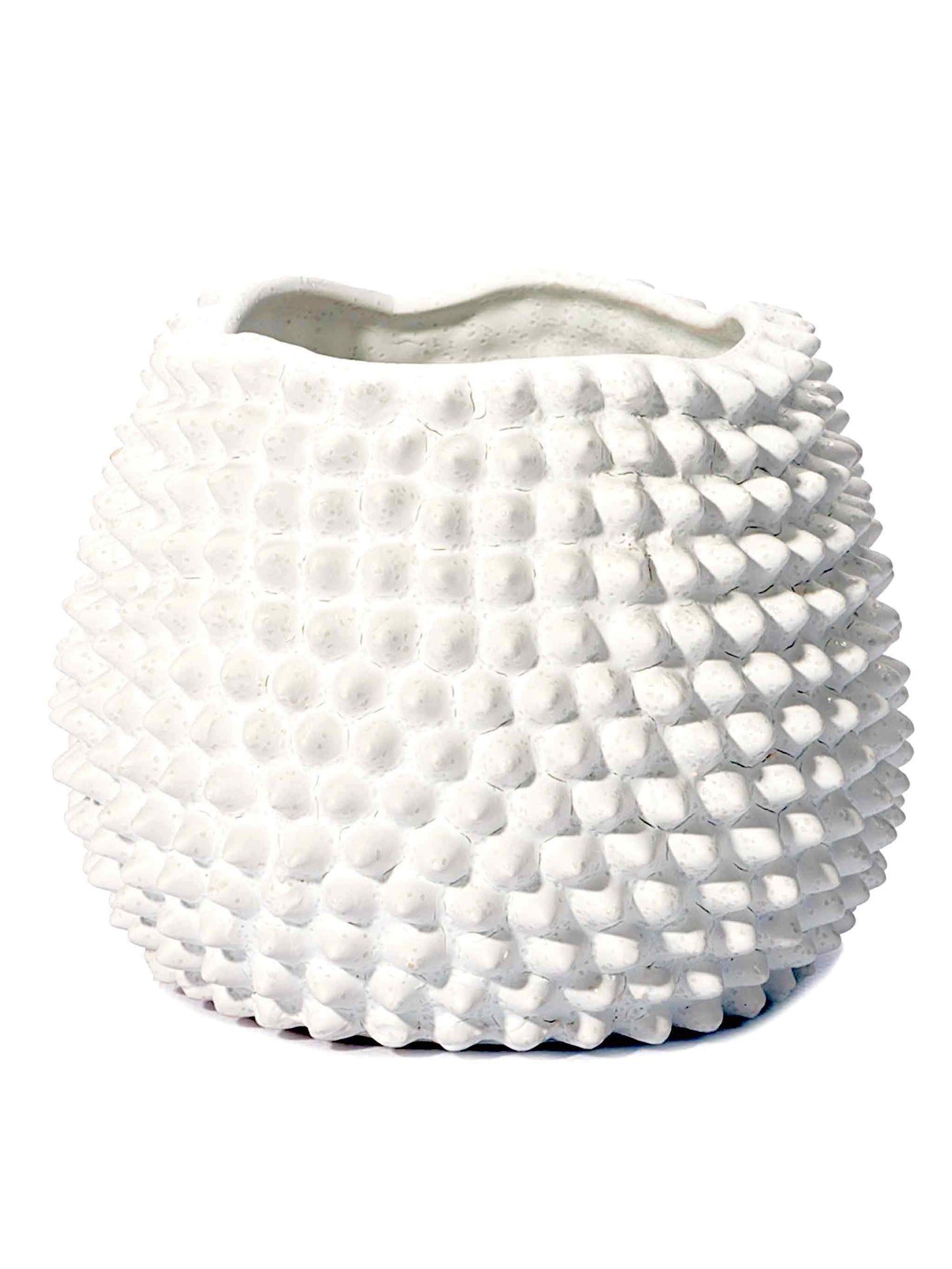 White Ceramic Organic Vase by Mediterranean Markets