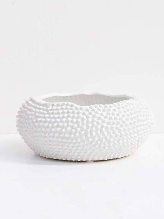 White Glazed Ceramic Pot Vase Mode 33x13 cm