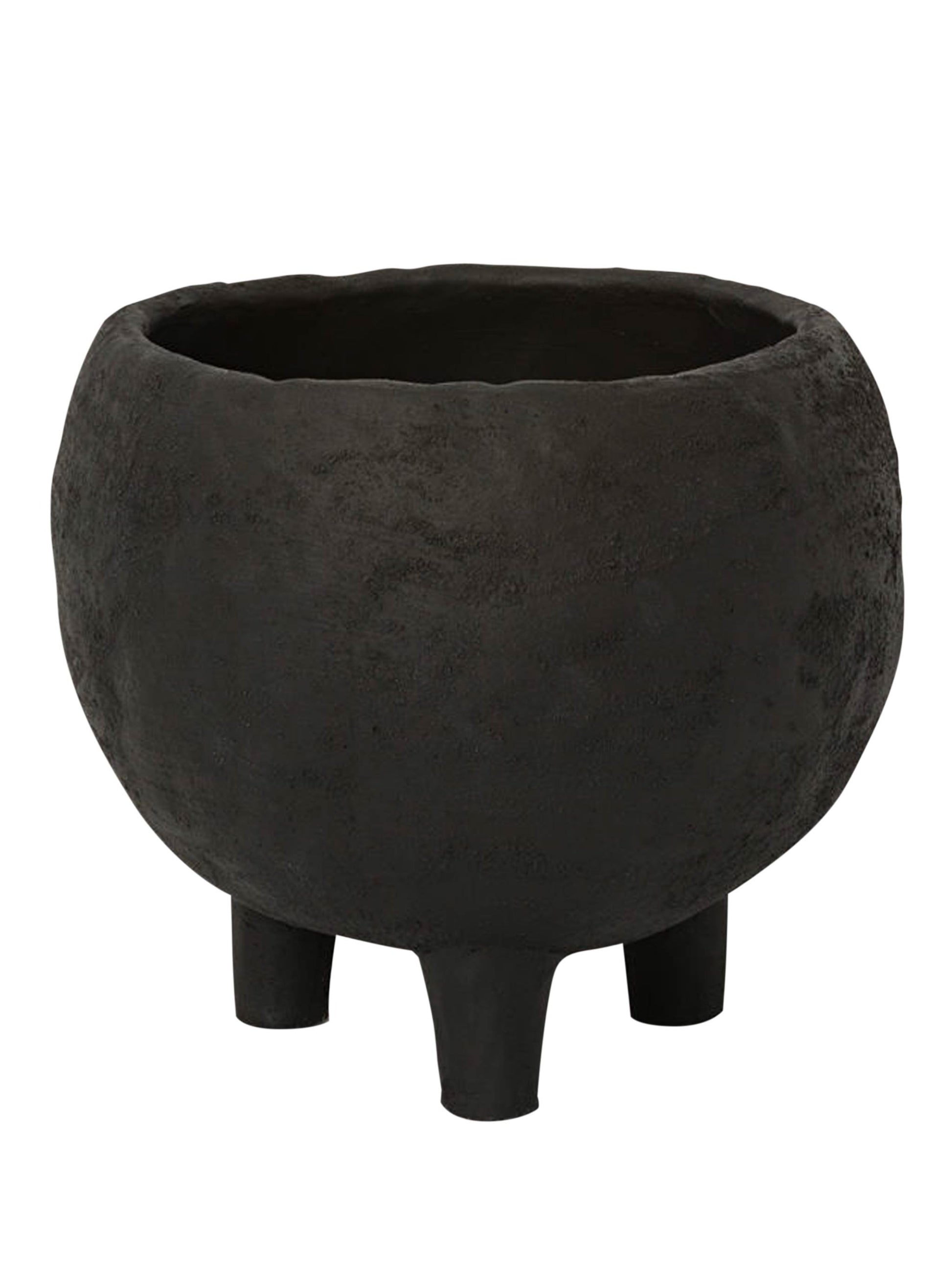 Niro Short Black Dome Pot with Standing Legs – Large