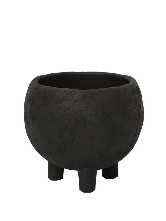 Niro Short Black Dome Pot with Standing Legs – Medium