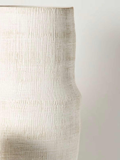Pulo Organic White Stoneware Tall Vase – Large