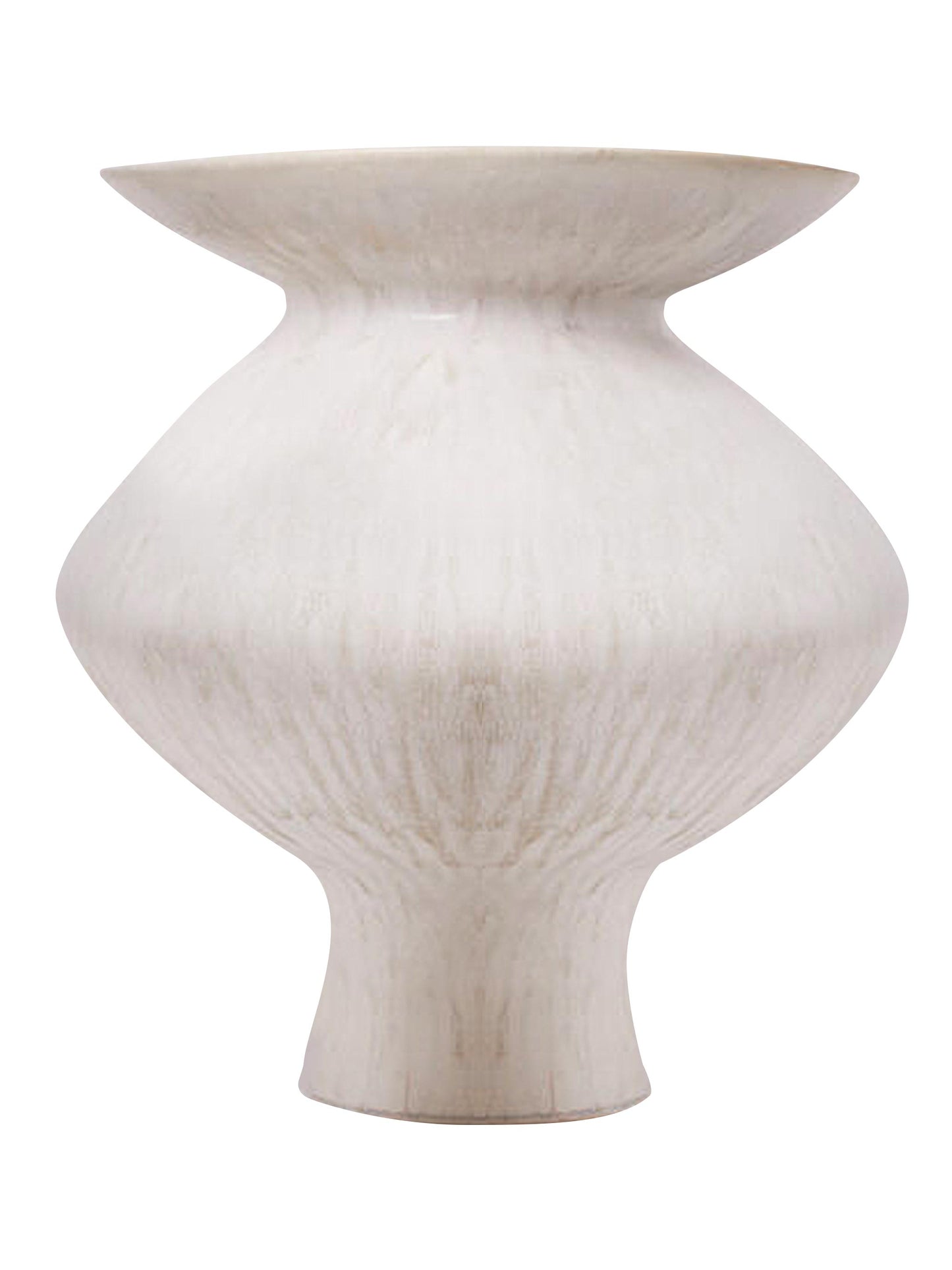 Tula Organic White Stoneware Sculpture Glazed Vase – Large