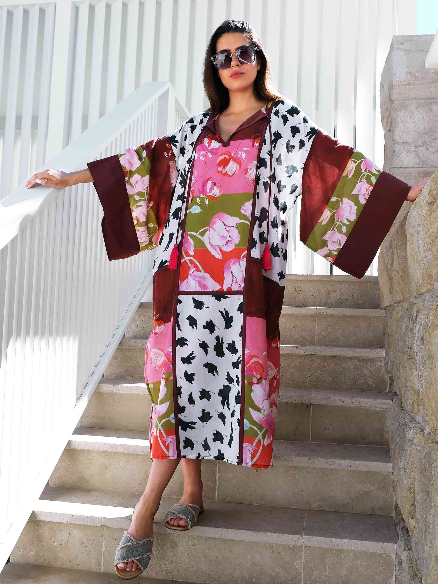 ZA Collective Fuchsia Cotton Kaftan